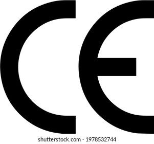 CE conformity marking icon symbol isolated for European Union or European Economic Area vector illustration