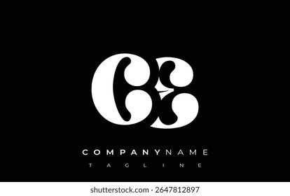CE Creative Abstract Typography Logo Design. Elegant logo combining bold typography and creative shapes, ideal for branding and identity solutions.
