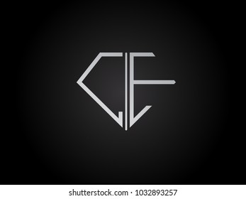 CE diamond shape silver color design