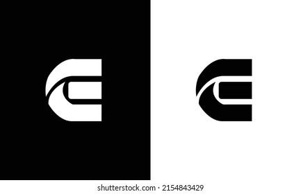 CE E Abstract initial monogram letter alphabet logo design