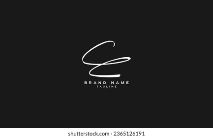 CE, EC, Abstract initial monogram letter alphabet logo design
