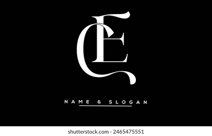CE, EC Abstract Letters Logo Monogram