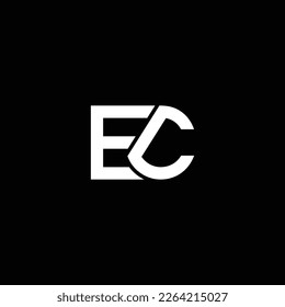 Resumen CE o CE sobresaliente negocio profesional impresionante marca artística empresa de diferentes colores ilustración logo