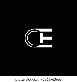 Resumen CE o CE sobresaliente negocio profesional impresionante marca artística empresa de diferentes colores ilustración logo