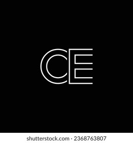 Resumen CE o CE sobresaliente negocio profesional impresionante marca artística empresa de diferentes colores ilustración logo