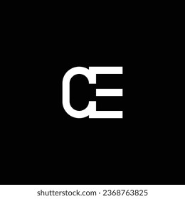 Resumen CE o CE sobresaliente negocio profesional impresionante marca artística empresa de diferentes colores ilustración logo