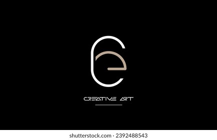 CE, EC, C, E abstract letters logo monogram