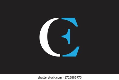 CE or EC Letter Initial Logo Design, Vector Template