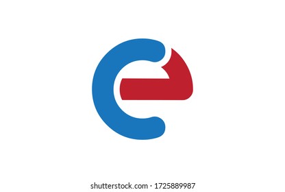 ce or ec Letter Initial Logo Design, Vector Template