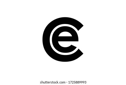ce oder ec Letter Initial Logo Design, Vector Template