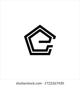 Vector de diseño de logotipo CE o CE de letra.