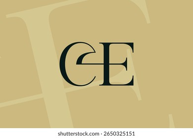 CE or EC letter logo icon design. Classic style luxury initials monogram.