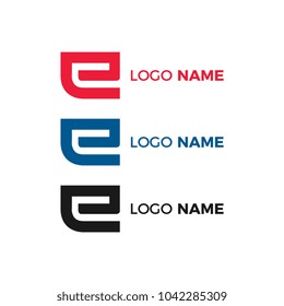 CE or EC logo alphabet. Simple unique unusual shape. Creative branding. 