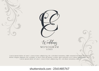 CE EC wedding monogram logo