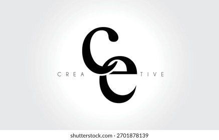 CE  Elegant Serif Monogram Logo – Luxury Lowercase Typographic Lettermark for Modern Branding