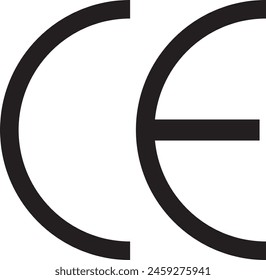 CE European Conformity certification mark, vector illustration