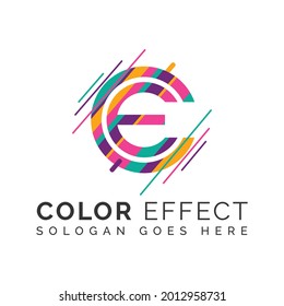 CE Geometric Logo - Color CE Letter Logo Template