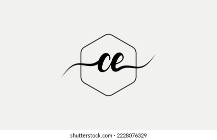 Logo de escritura electrónica CE. plantilla vectorial de diseño del logotipo CE.