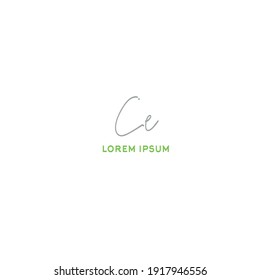 Logo manuscrito del Ce para la identidad