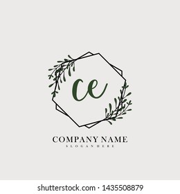 CE Initial beauty floral logo template