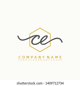 CE Initial handwriting logo concept