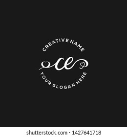 CE Initial handwriting logo vector