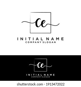 CE Initial letter handwriting and signature logo.