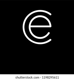 ce initial letter line logo vector template