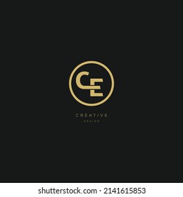 CE initial letter logo design template