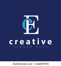 CE Initial letter logo icon vector
