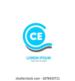 CE Initial letter logo template vector	