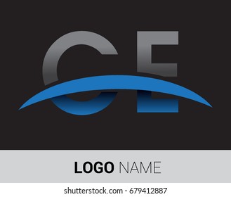 Ce Initial Logo Company Name Colored Stock Vector (Royalty Free ...