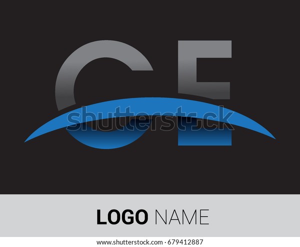 Ce Initial Logo Company Name Colored Stock Vector (Royalty Free) 679412887