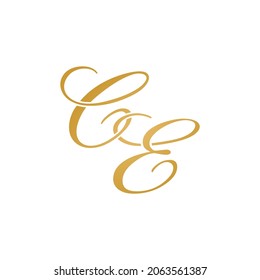 CE Initial Logo Design Vector Stock