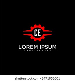 CE initial monogram for automotive logo design vector