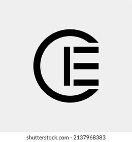 CE letter company name logo