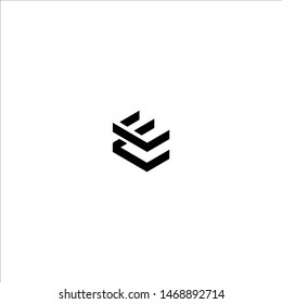 CE letter initial logo design