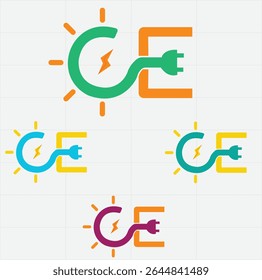 CE Letter Initial Logo vector Design Template Illustration for your identity. easy editable.