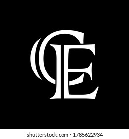 Ce Letter Logo Black Background Nice Stock Vector (Royalty Free ...