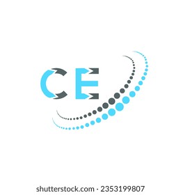CE letter logo creative design. CE unique design.
