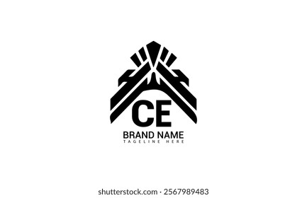 CE letter logo Creative Design. CE monogram Logo Unique Concept Vector. CE creative modern flat abstract initials letter logo.
