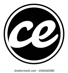 CE Letter Logo Design. C E letter logo icon Vector Illustration - Vector