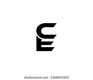 CE Letter Logo Design Element