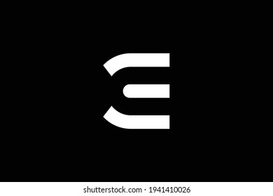CE letter logo design on luxury background. EC monogram initials letter logo concept. CE icon design. EC elegant and Professional white color letter icon design on black background.