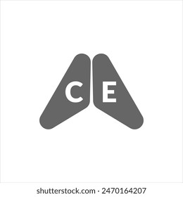 CE letter logo design on white background. Creative  modern CE letter logo design. Vector design.
Letters CE, CE logo  vector template.