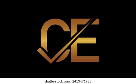 CE Letter Logo Design Template Vector. Creative initials letter CE logo concept.