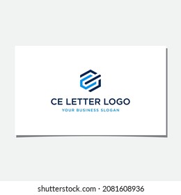 CE LETTER LOGO DESIGN VECTOR