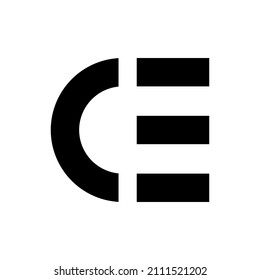 ilustración vectorial del logotipo de letra ce