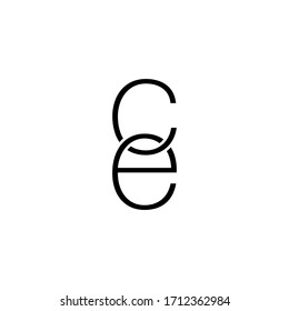 ce letter original monogram logo design
