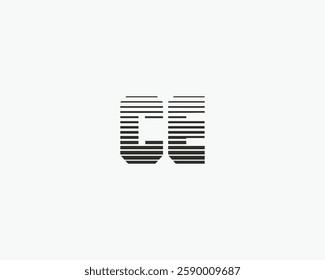 CE Line Eliment Letter Logo Design Template